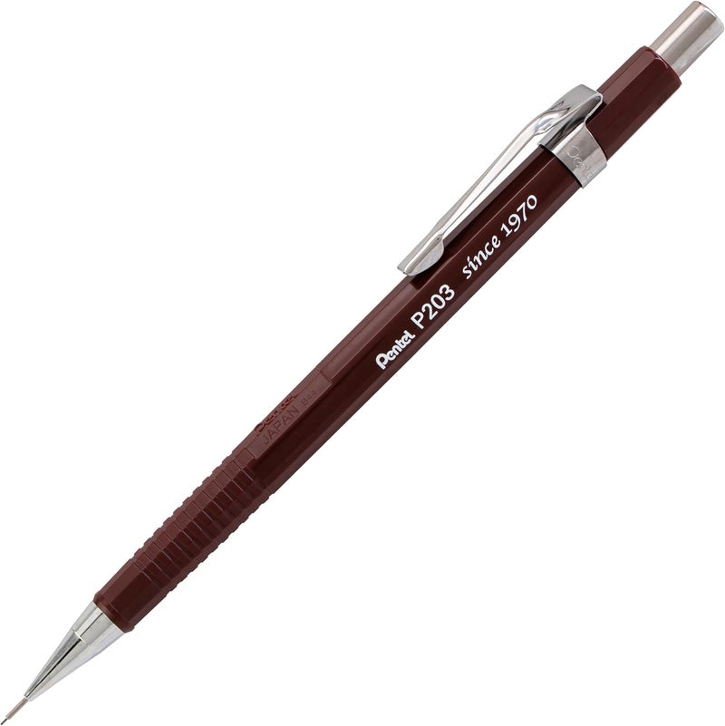 Pentel Sharp Mechanical Pencil, (0.3mm), Extra Fine Line, Brown Barrel, Pack of 4 (P203PF4E) - Image 1